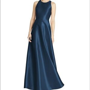 Alfred Sung Navy Dress Style D746 sz 4